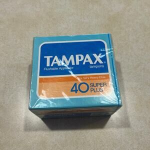 NEW in package vintage 1987 Tampax Super Plus Absorbency 40 pack movie prop